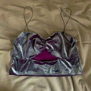 crop top with cut out on stomach